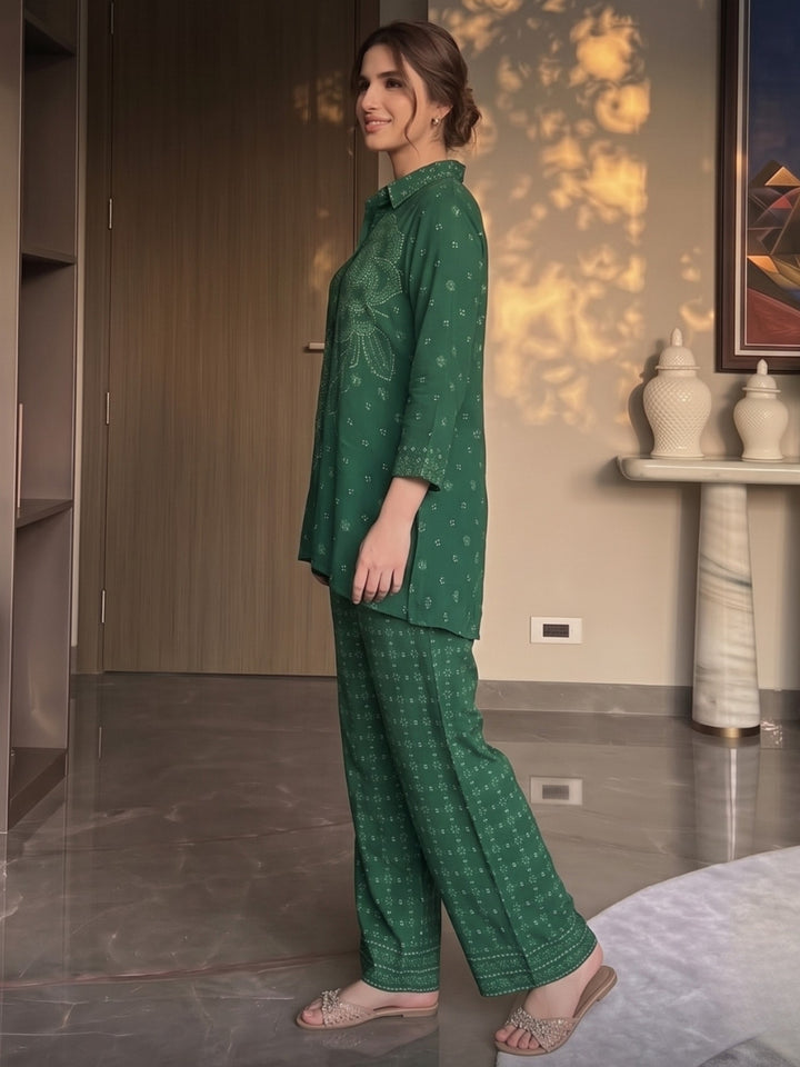 Poppi Jade Printed Premium Co-Ord Set