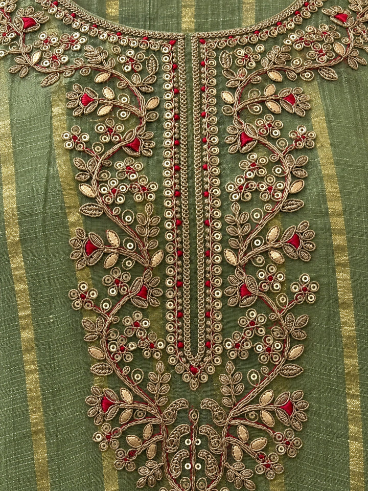 Poppi Matcha Work Anarkali Suit Set