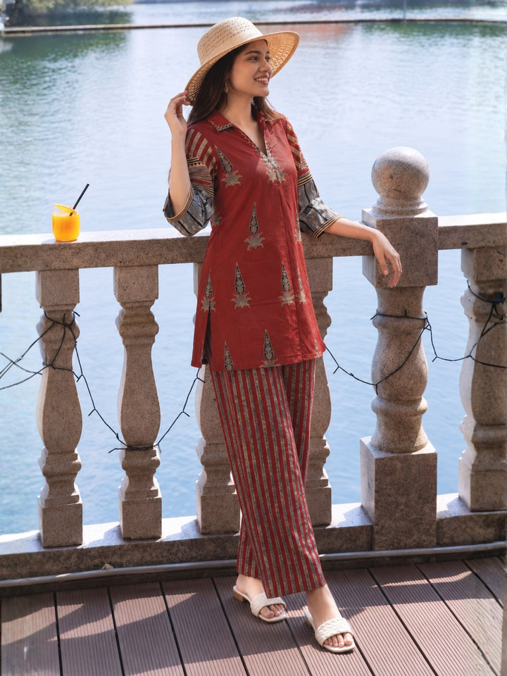 Poppi Sepia Printed Co-Ord Set