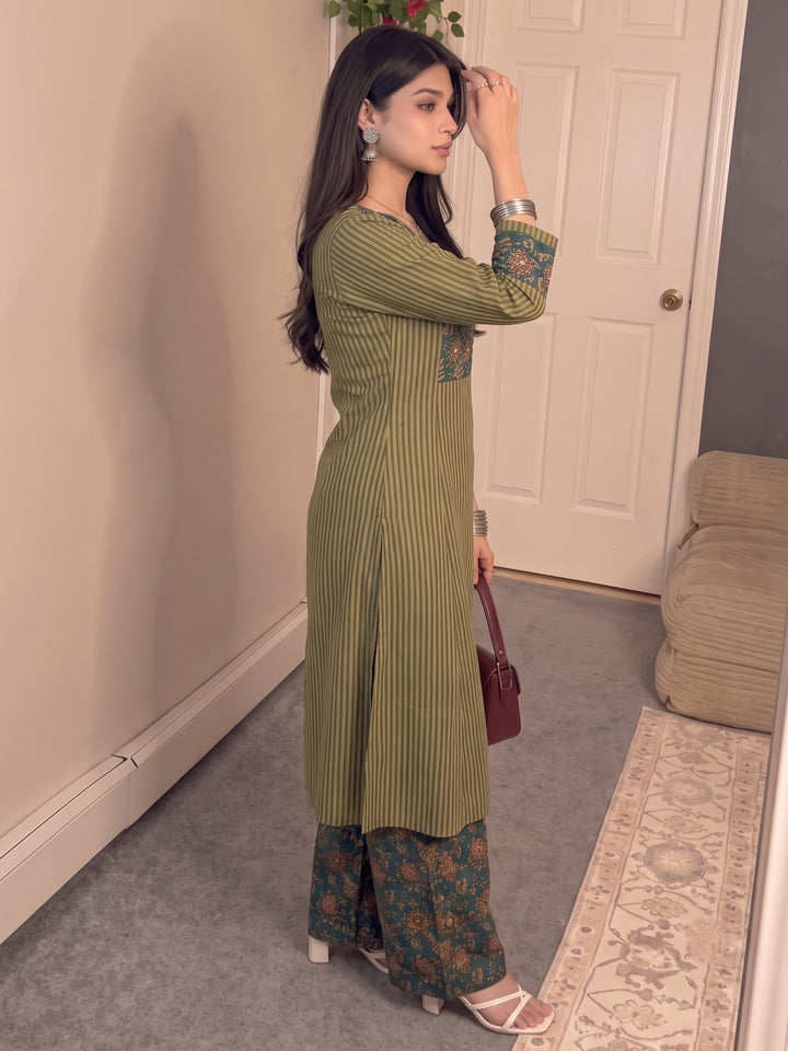 Poppi Sunrise Printed Kurta Pant Set