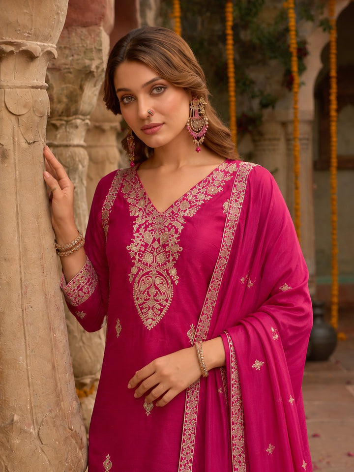 Preity Carmine Full Work Suit Set