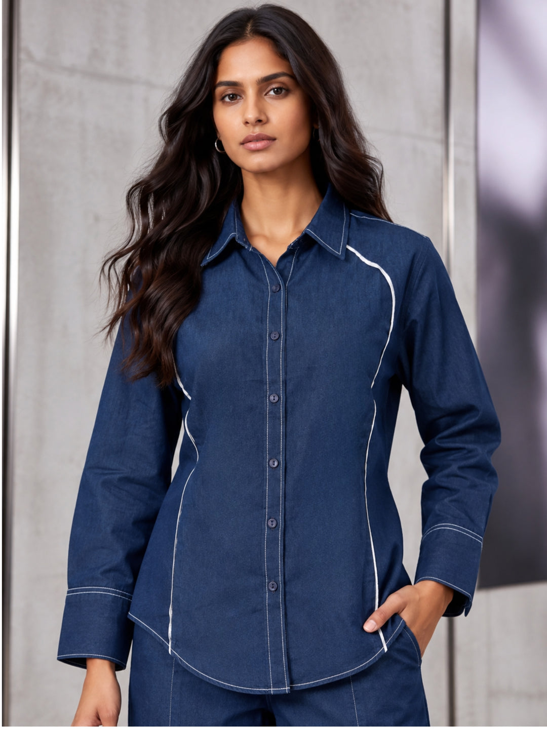 Priha Telav Denim Co-Ord Set