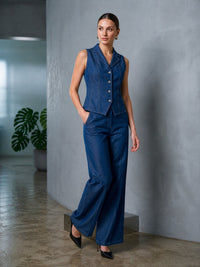 Prisha Cloud Denim Co-ord Set