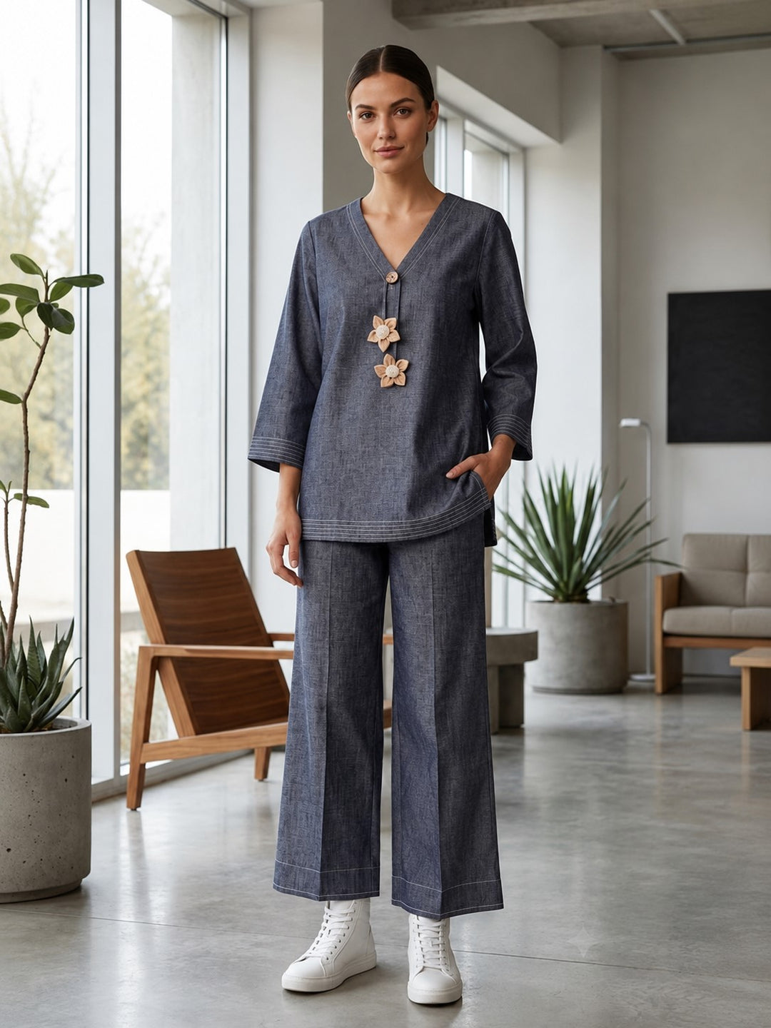 Prisha Indigo Denim Co-Ord Set