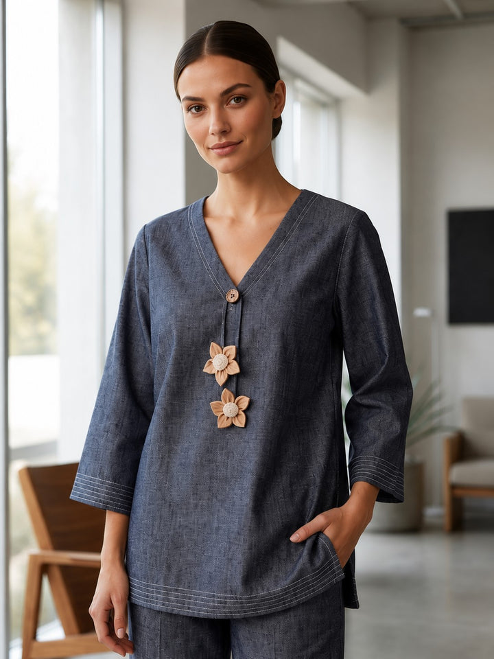 Prisha Indigo Denim Co-Ord Set