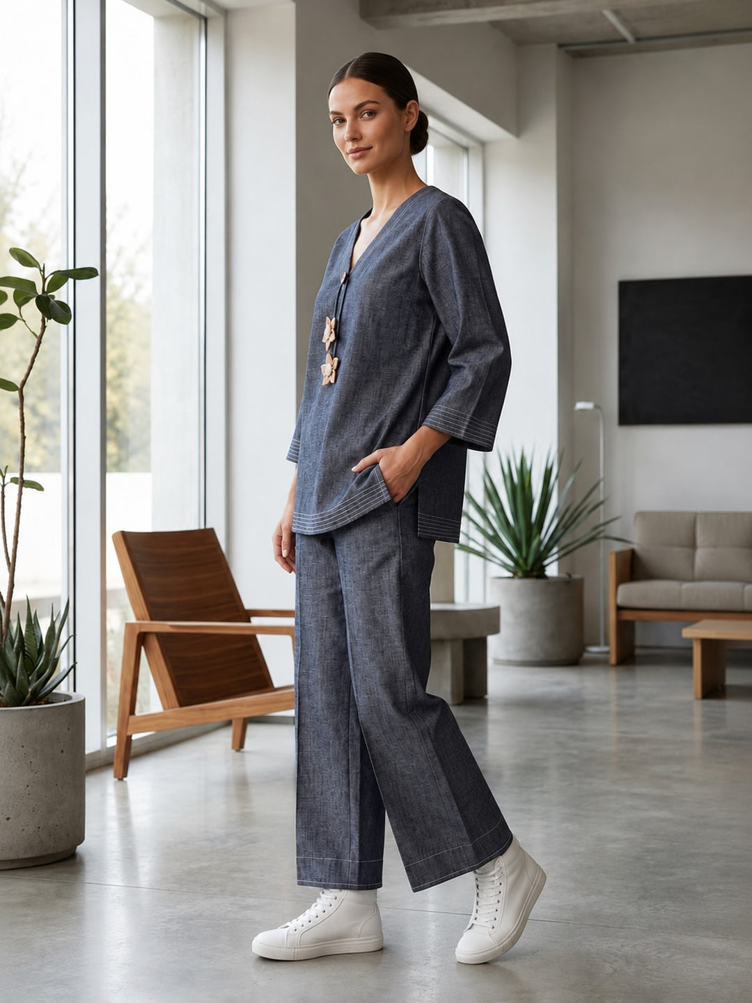 Prisha Indigo Denim Co-Ord Set