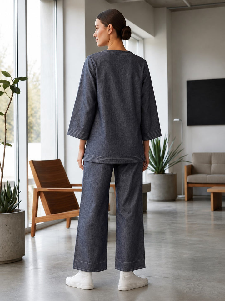 Prisha Indigo Denim Co-Ord Set