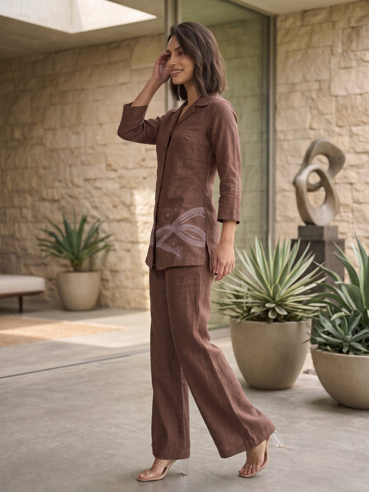 Prisha french embroidery cotton co-ord set