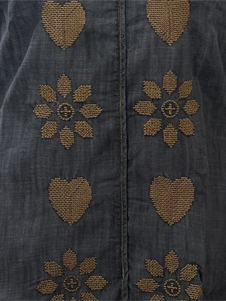Prisha heart denim co-ord set