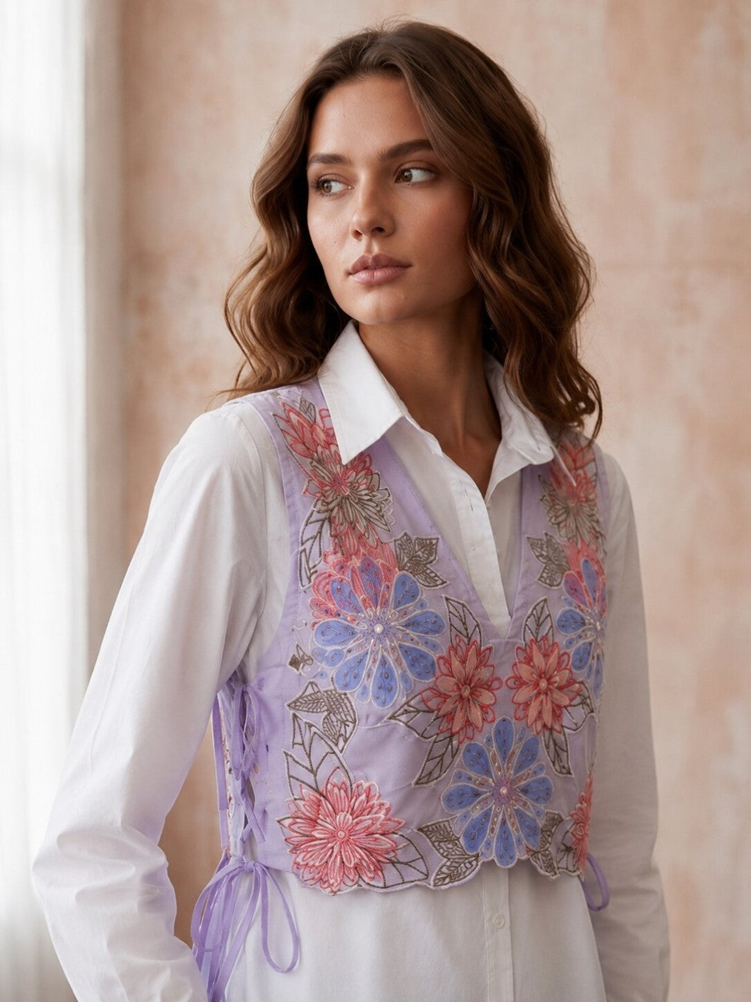 Prisha Lily BibStyle Embroidery  Co-ord Set