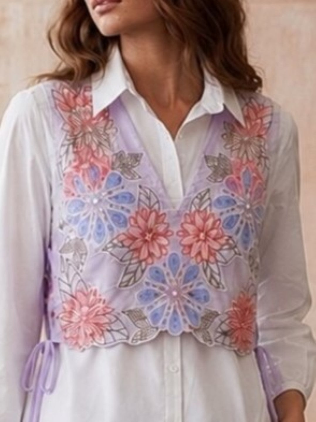 Prisha Lily BibStyle Embroidery  Co-ord Set
