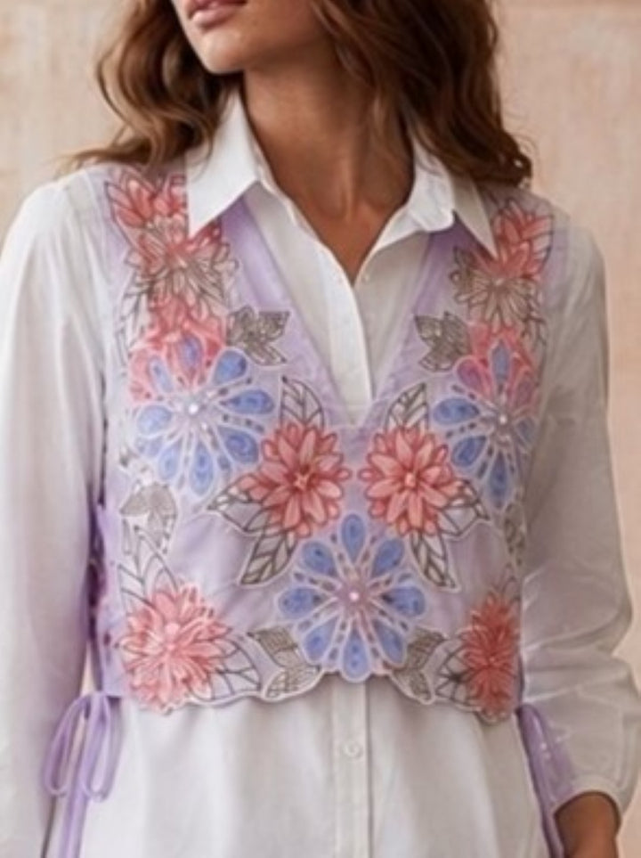 Prisha Lily BibStyle Embroidery  Co-ord Set