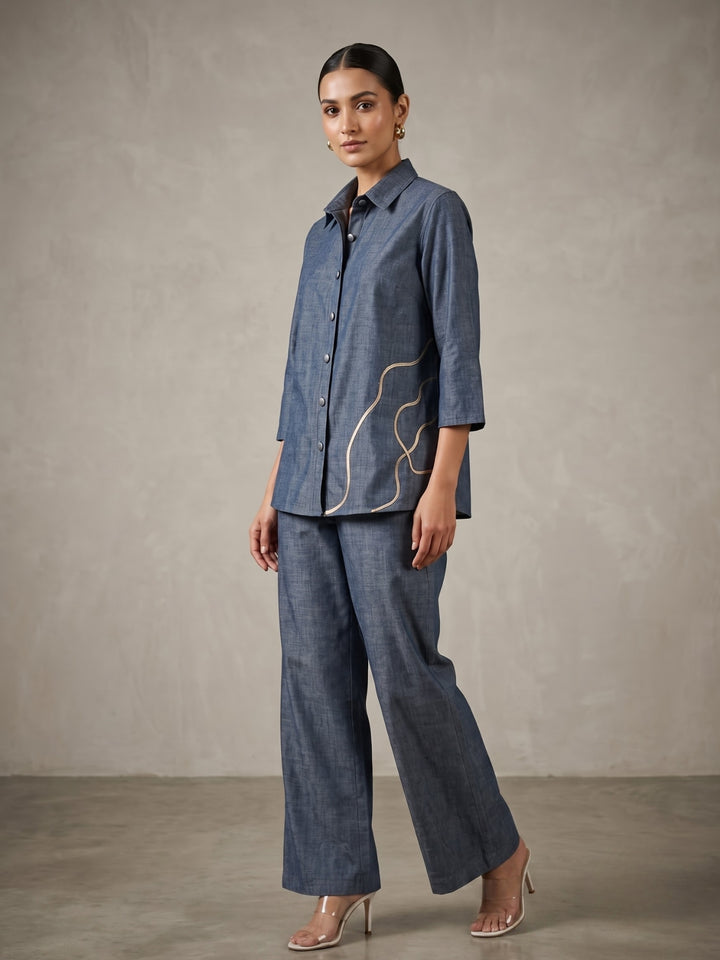 Prisha salu denim co-ord set