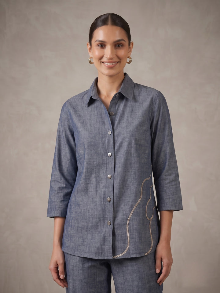 Prisha salu denim co-ord set