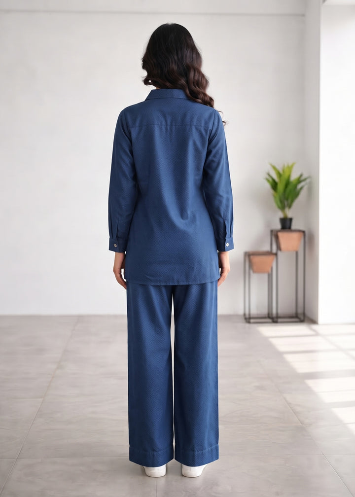 Prisha tiffany embroidery denim co-ord set
