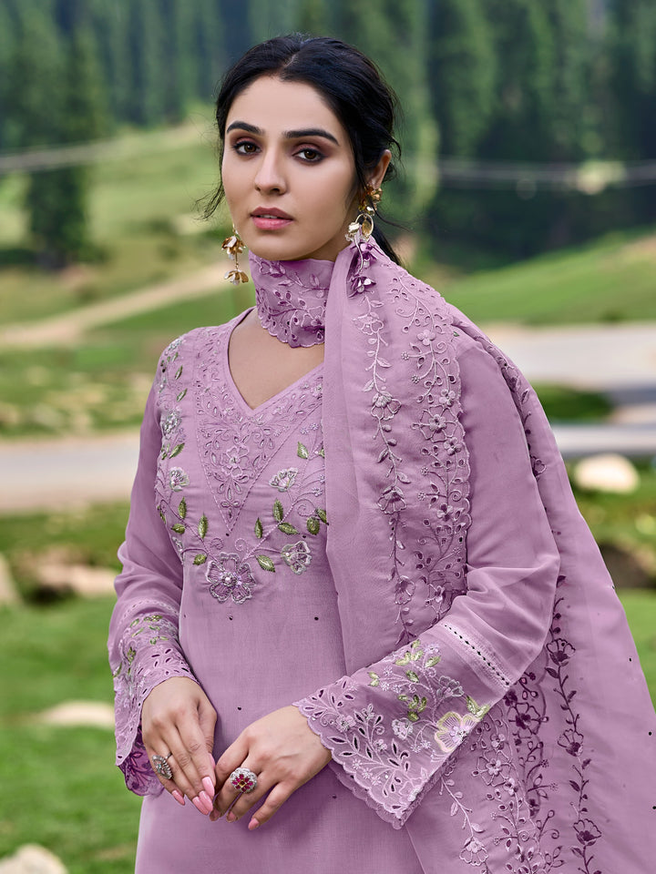 Rasheeda Lilac Full Work Pakistani Suit Set