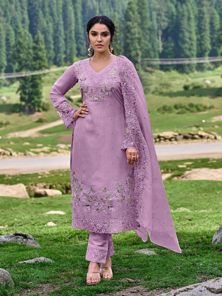 Rasheeda Lilac Full Work Pakistani Suit Set