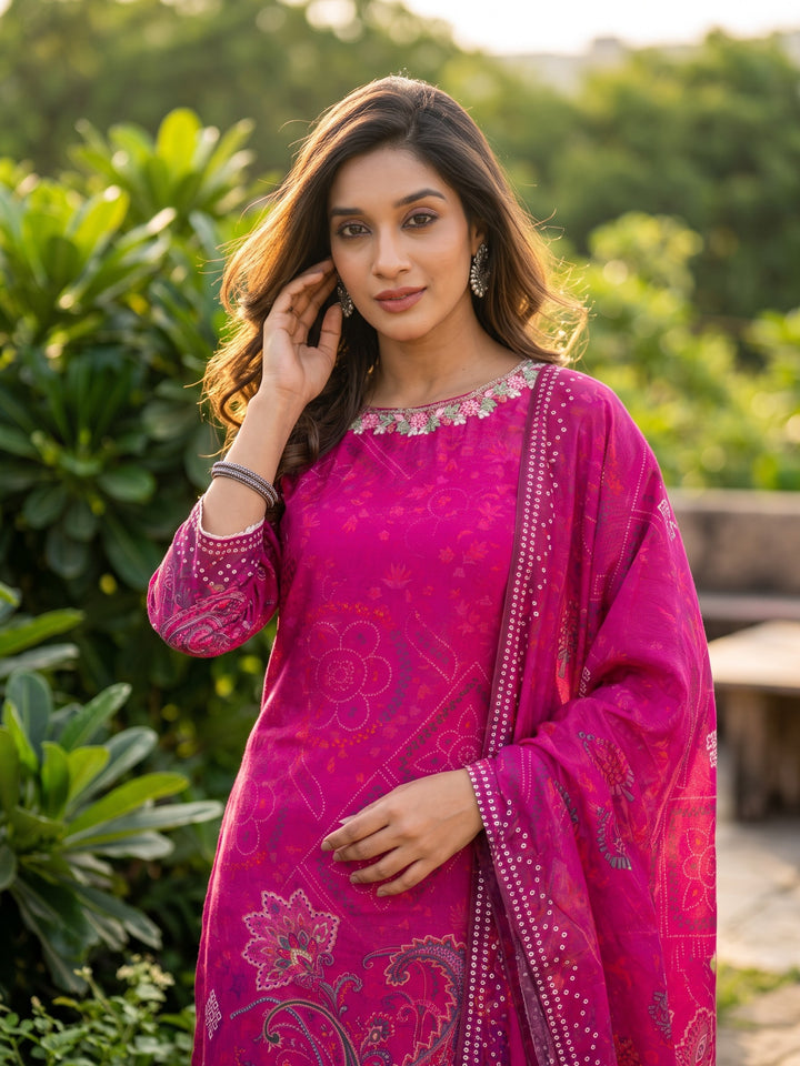 Rabha Rosy Printed Suit Set