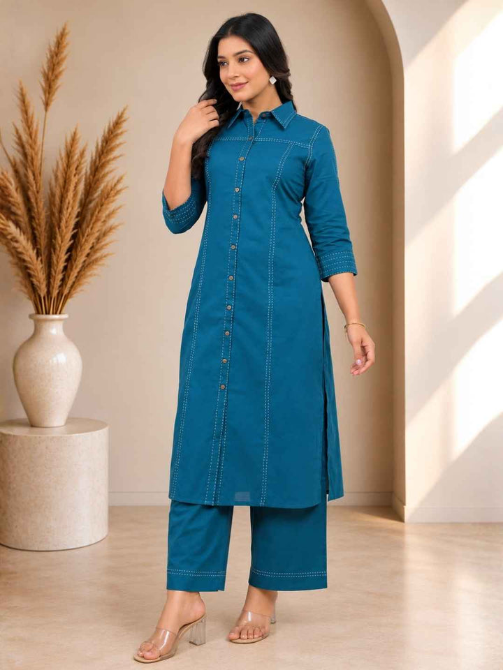 Ridhika Cobalt cotton co-ord set