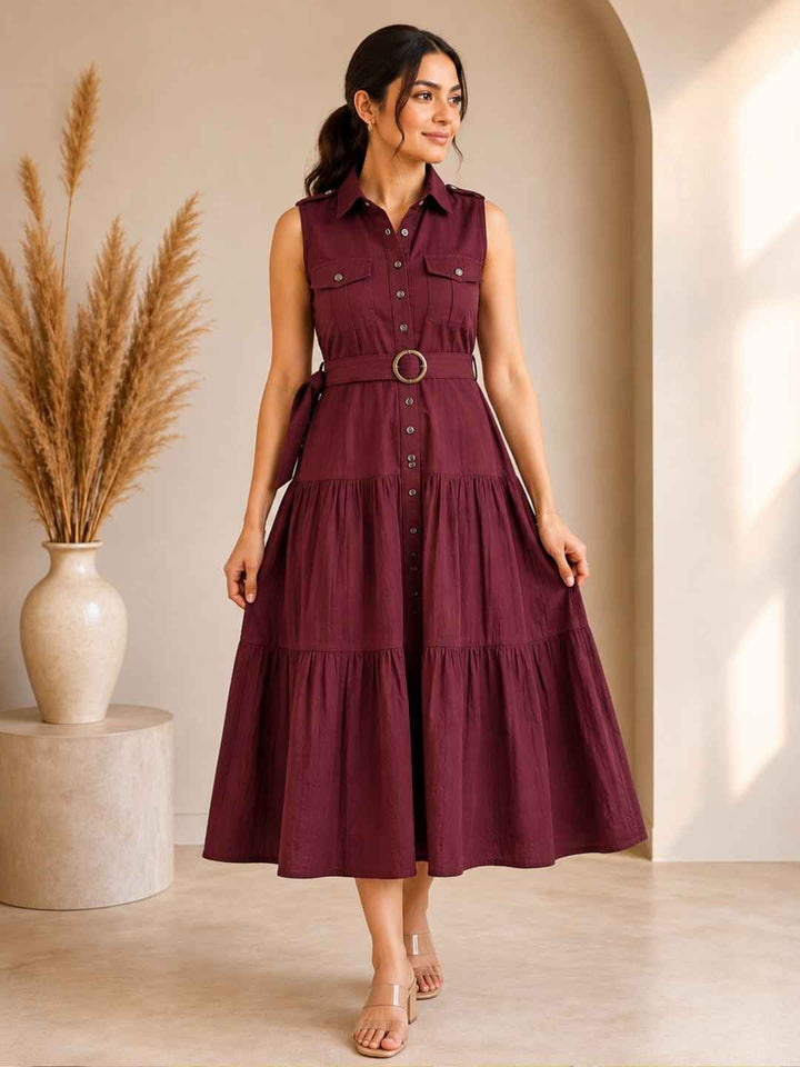 Ridhika mulberry cotton dress