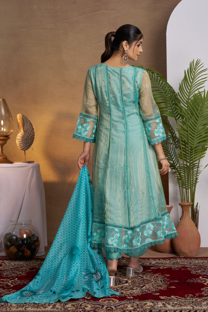 Anumeha Peacock Full Work Suit Set