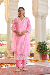 Grithav SoftPink Embroidered Lawn Suit Set