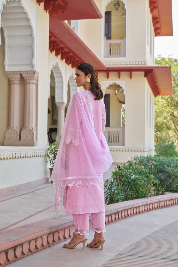 Anumeha Rouge Embroidery Suit Set