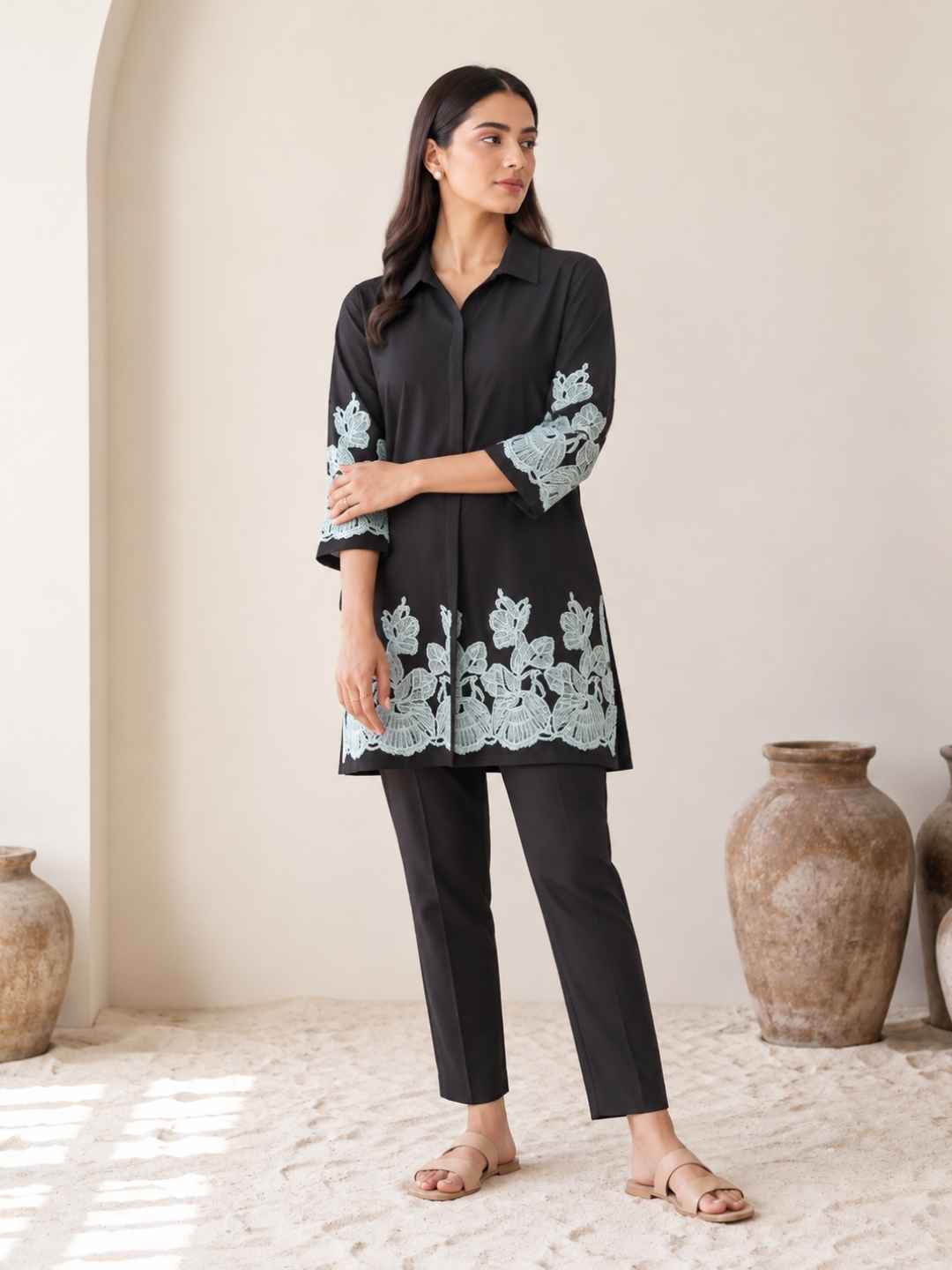 Reet Onyx Embroidered Co-ord Set