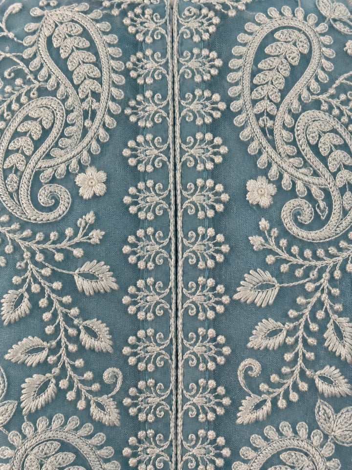 Saba SoftBlue Embroidered 3 pc Co-ord Set