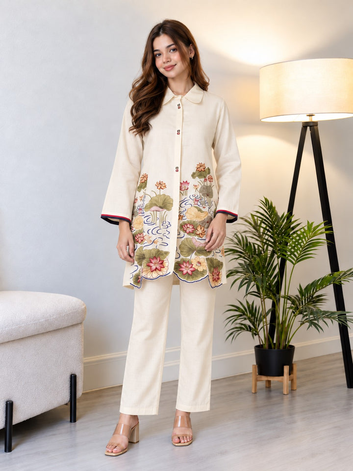 Sabhya Shell Embroidery Premium co-ord Set