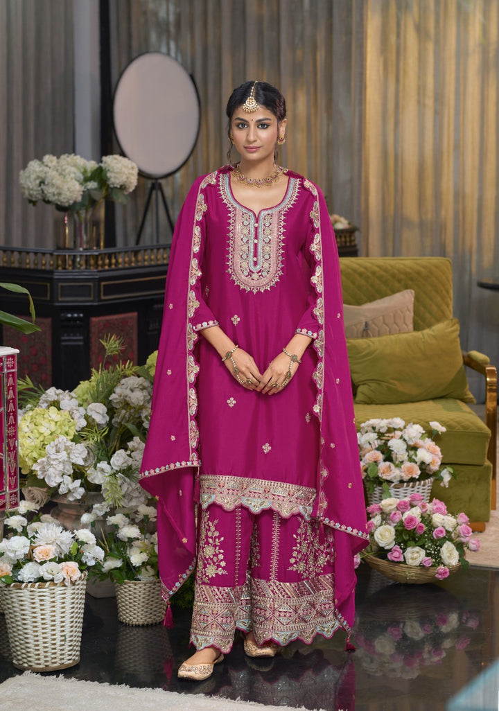 Shorba Rose Full Work Gharara Set