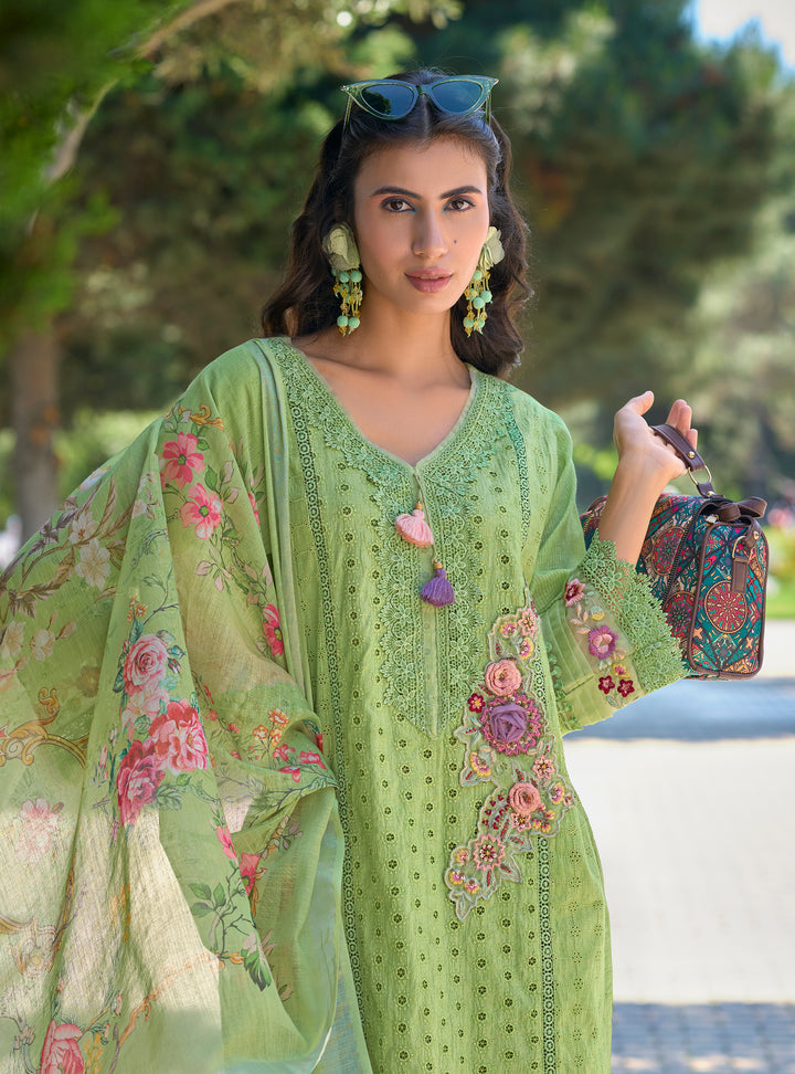 Sarfarish Fern SCHIFFLI HEAVY PAKISTANI SUIT SET