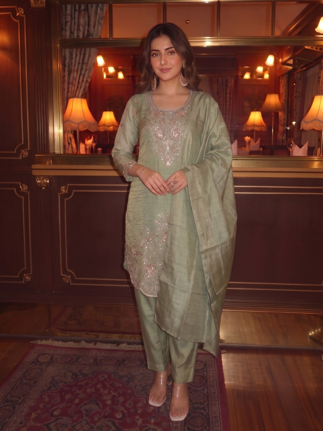 Salvi Moss Handwork Work Suit Set