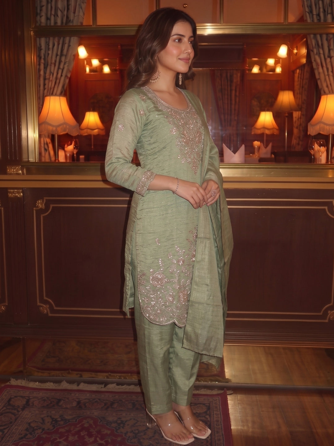 Salvi Moss Handwork Work Suit Set