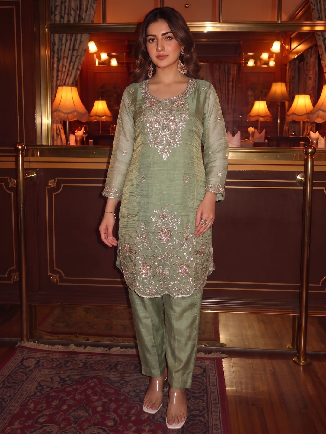 Salvi Moss Handwork Work Suit Set