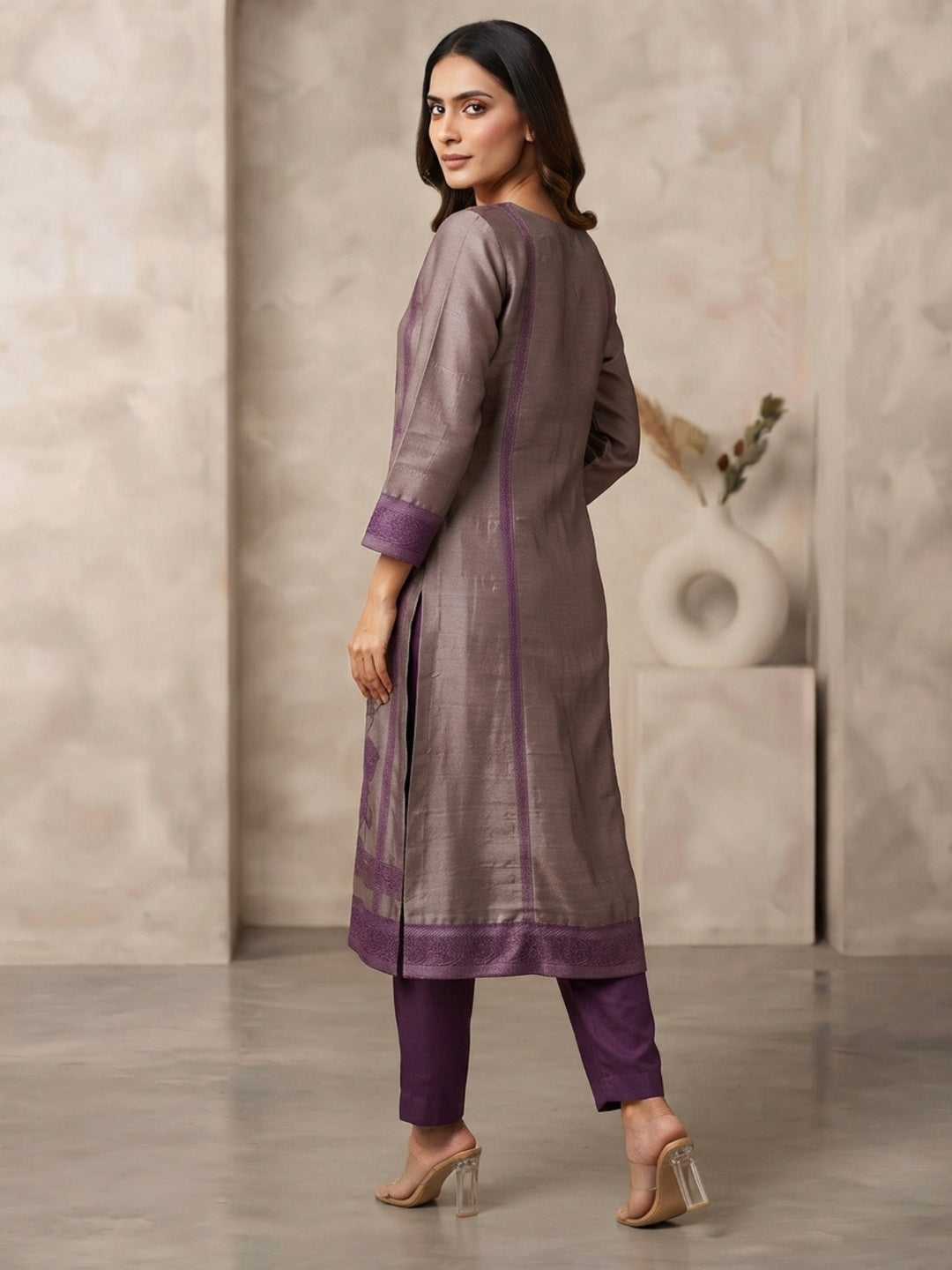 Salvi Thistle Heavy Handwork Festive Suit Set