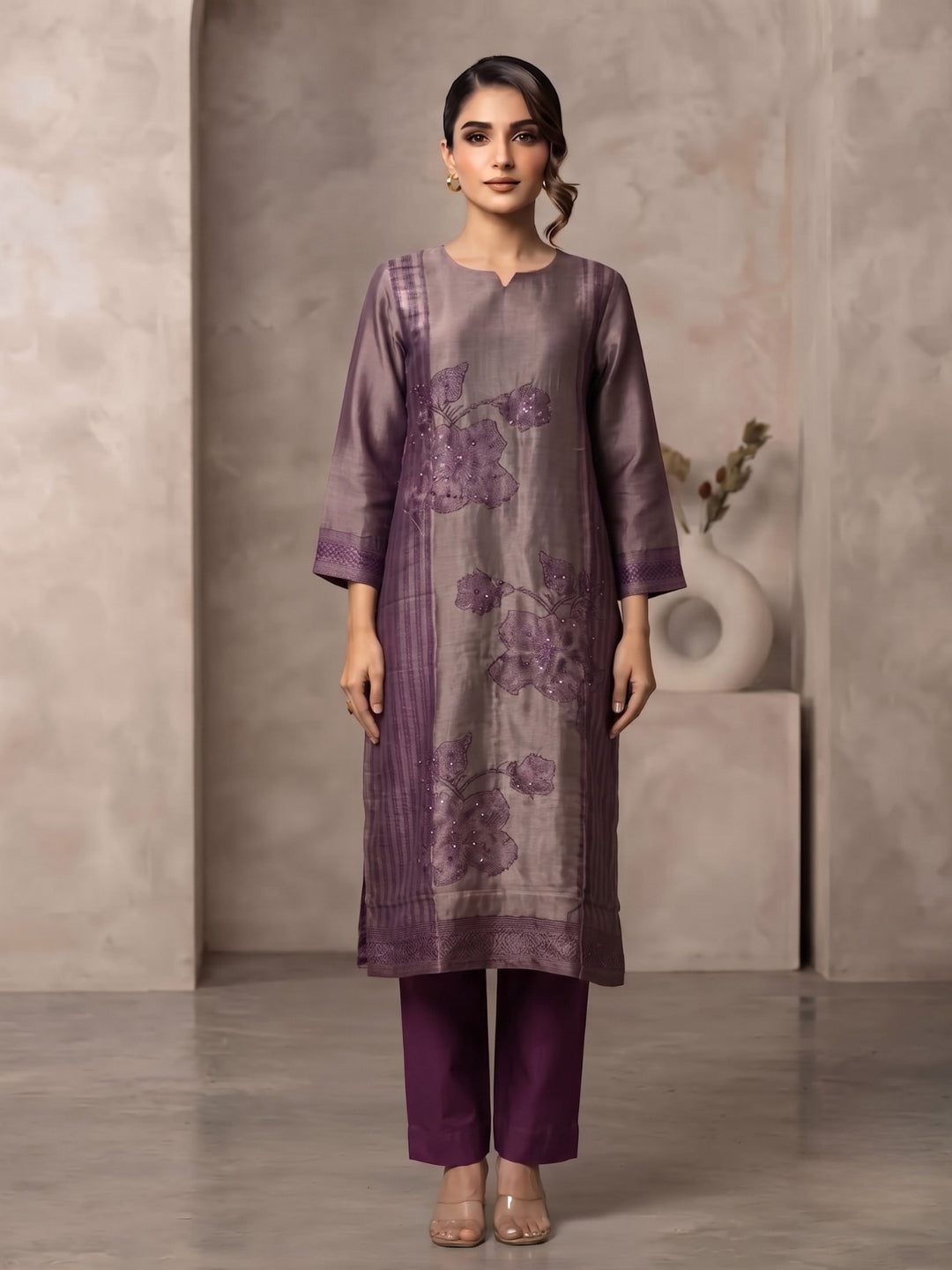 Salvi Thistle Heavy Handwork Festive Suit Set