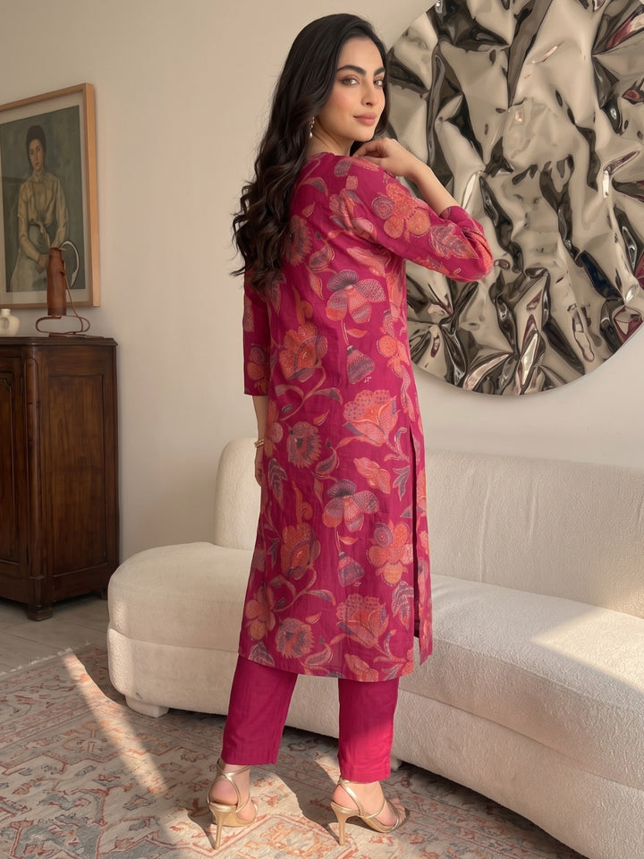 Sanjh Brink Printed Work Suit Set