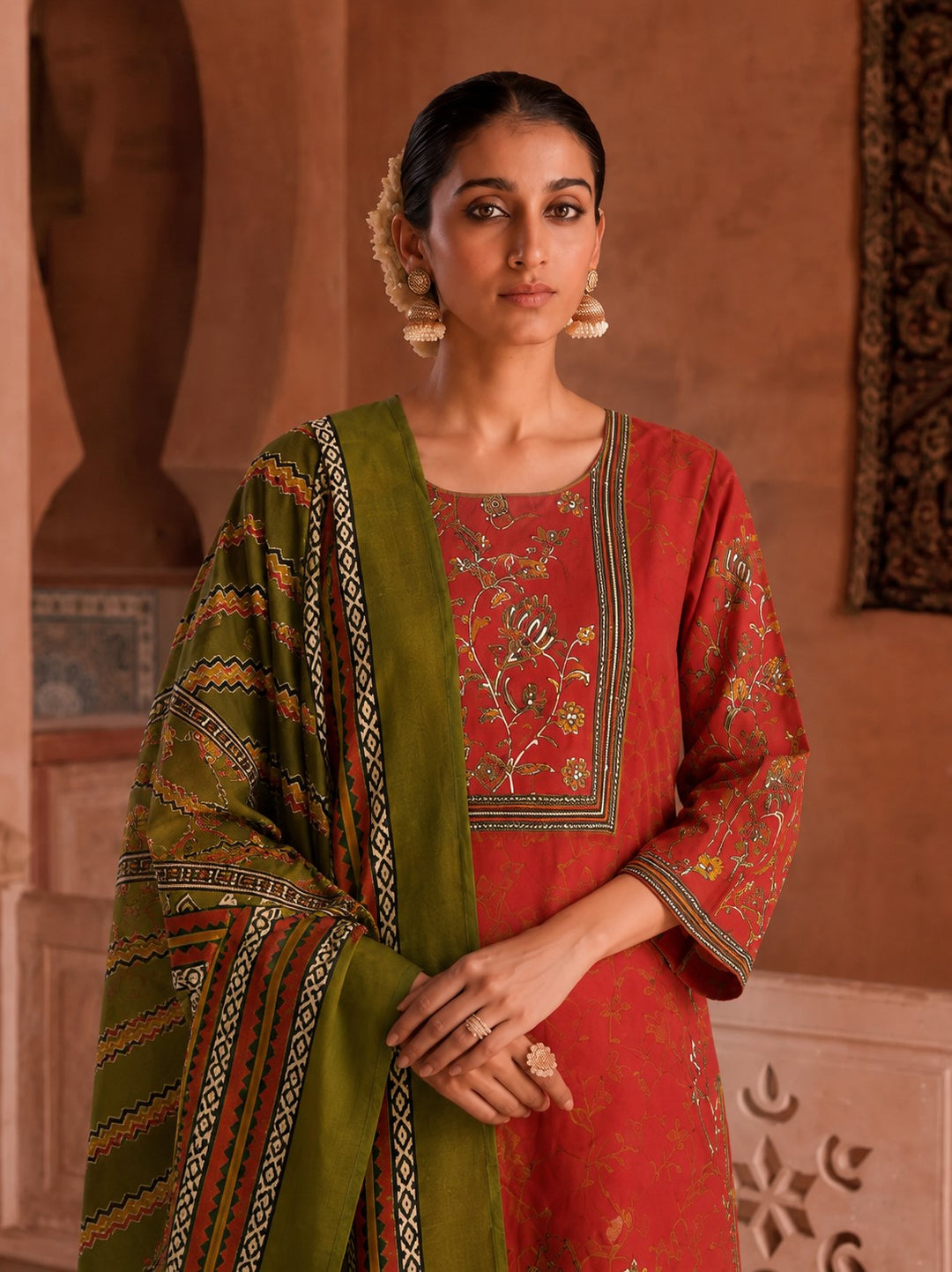 Sanjh Copper Work Suit Set