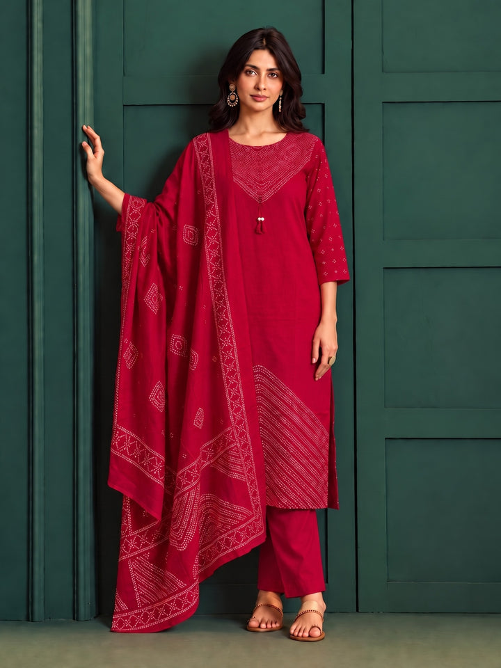 Sanjh Mandy Printed Work Suit Set