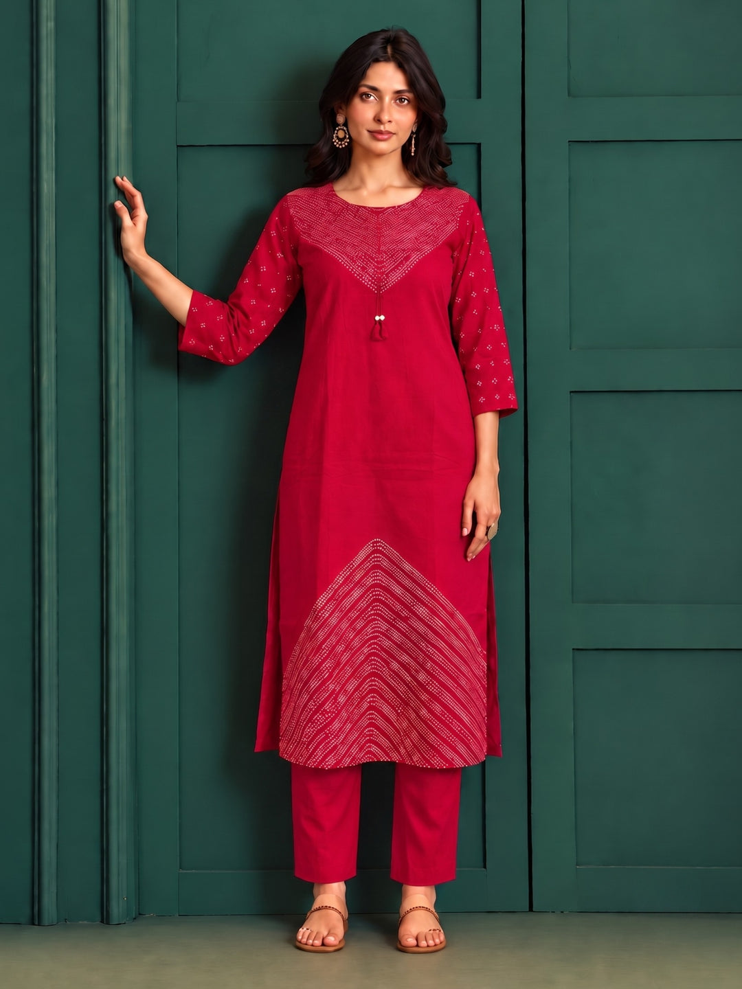 Sanjh Mandy Printed Work Suit Set