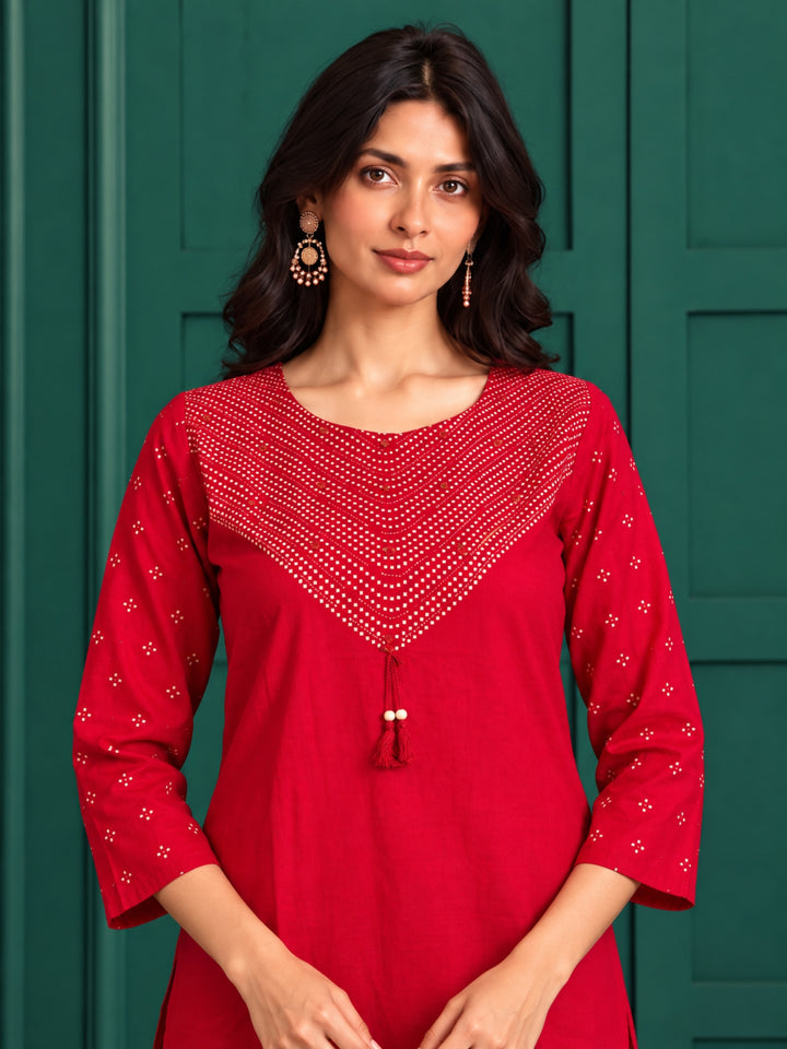 Sanjh Mandy Printed Work Suit Set