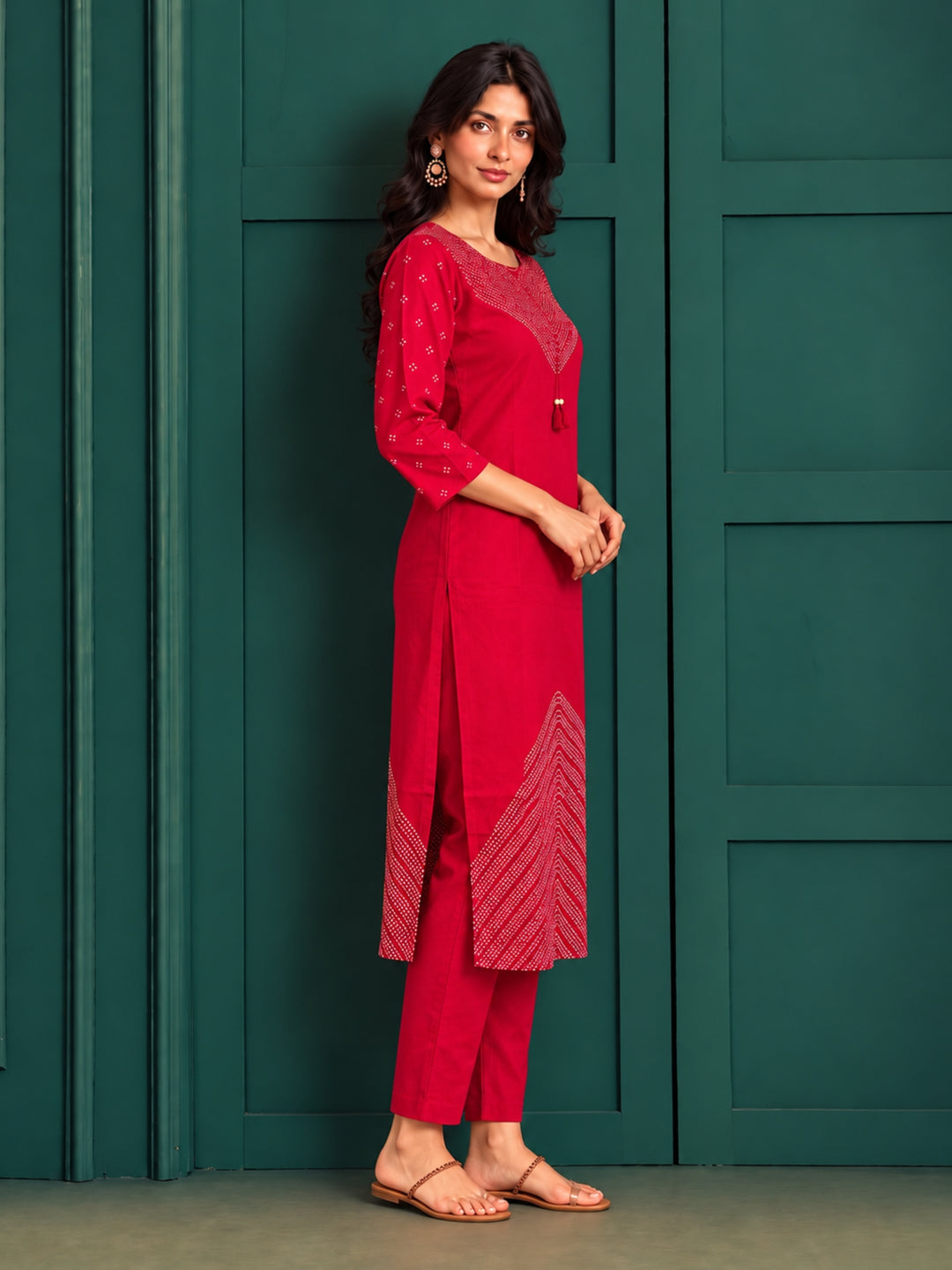 Sanjh Mandy Printed Work Suit Set