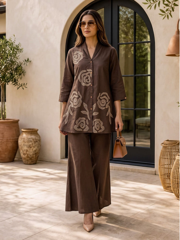 Sargi Kobicha Embroidery Cotton Co-Ord Set