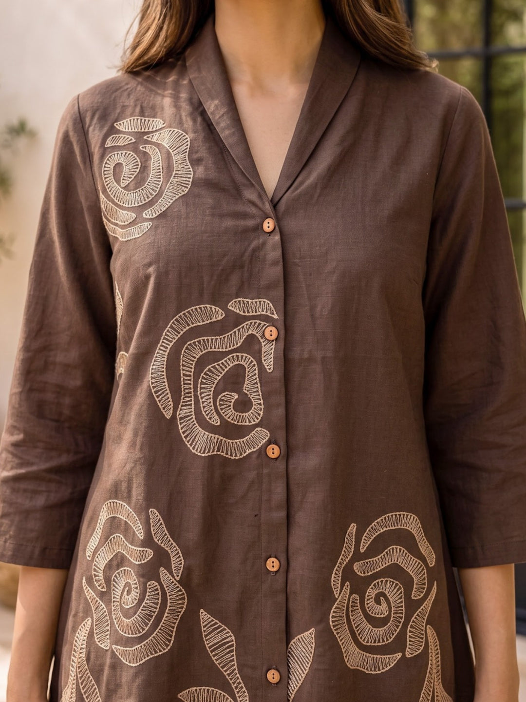 Sargi Kobicha Embroidery Cotton Co-Ord Set