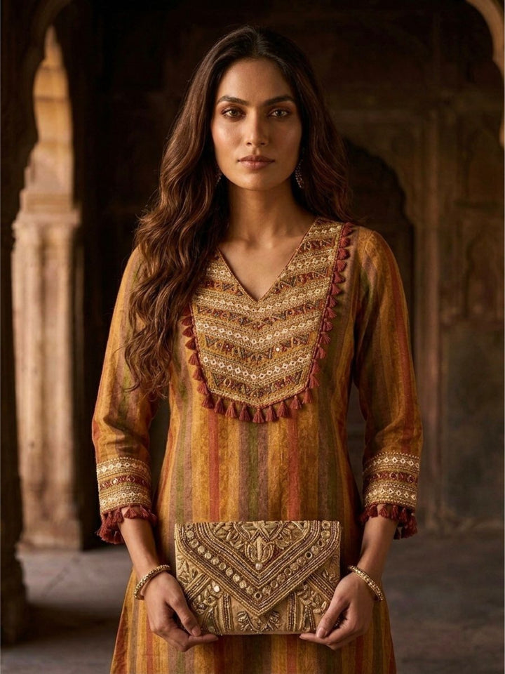 Shakti Amber Handwork Farshi Co-Ord Set