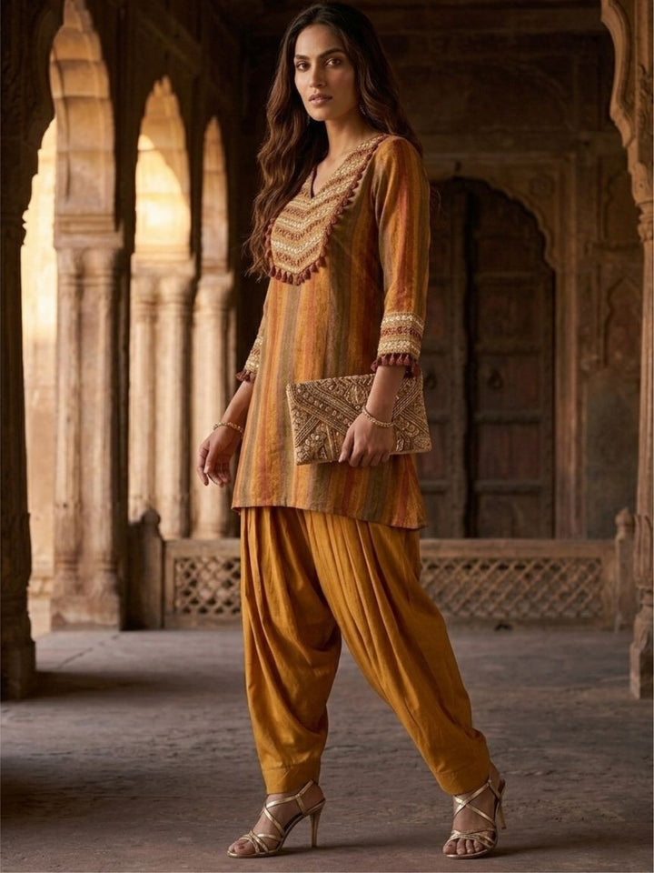 Shakti Amber Handwork Farshi Co-Ord Set