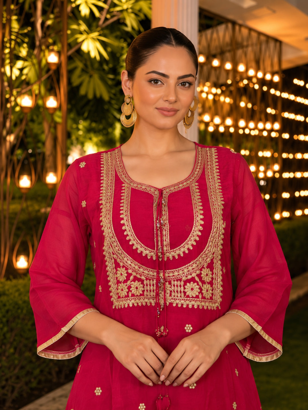 Shakti Cameo Handwork Festive Co-Ord Set