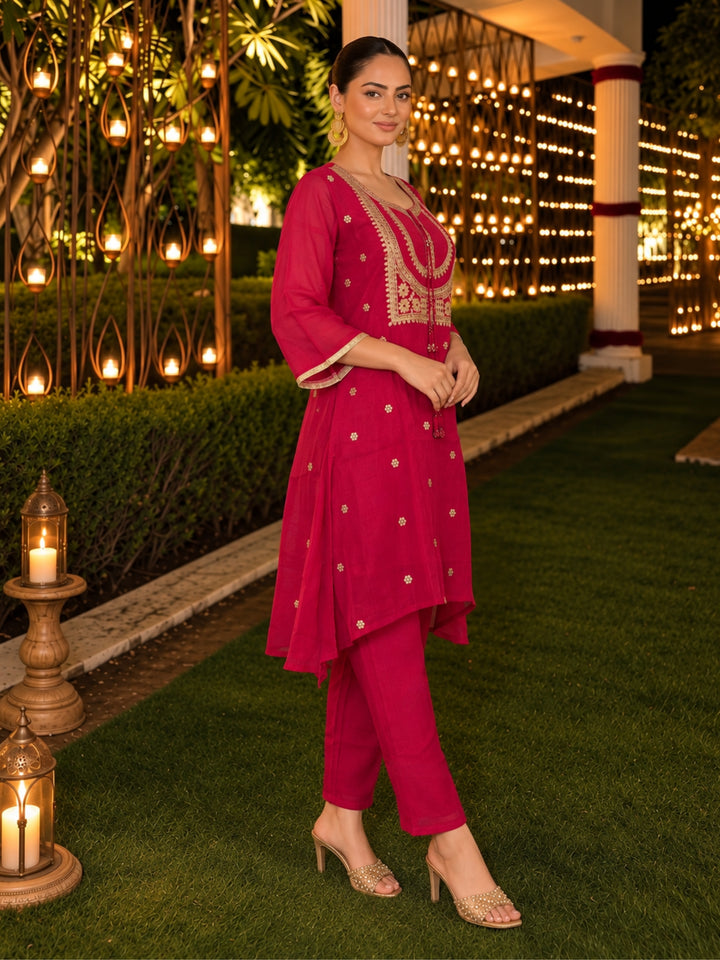 Shakti Cameo Handwork Festive Co-Ord Set