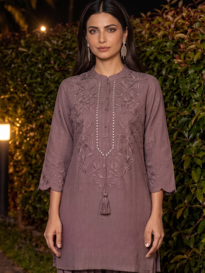 Shakti Misty Embroidery Farshi Kurta Pant set
